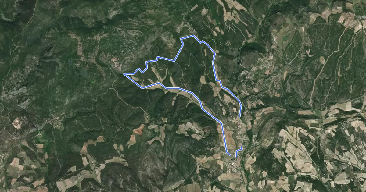 Маршрут Sentier de la Source de Merleaux на спутниковом снимке