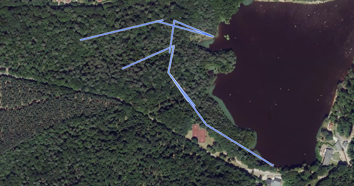 Маршрут Sentier de la Tourbière de Hanau на спутниковом снимке