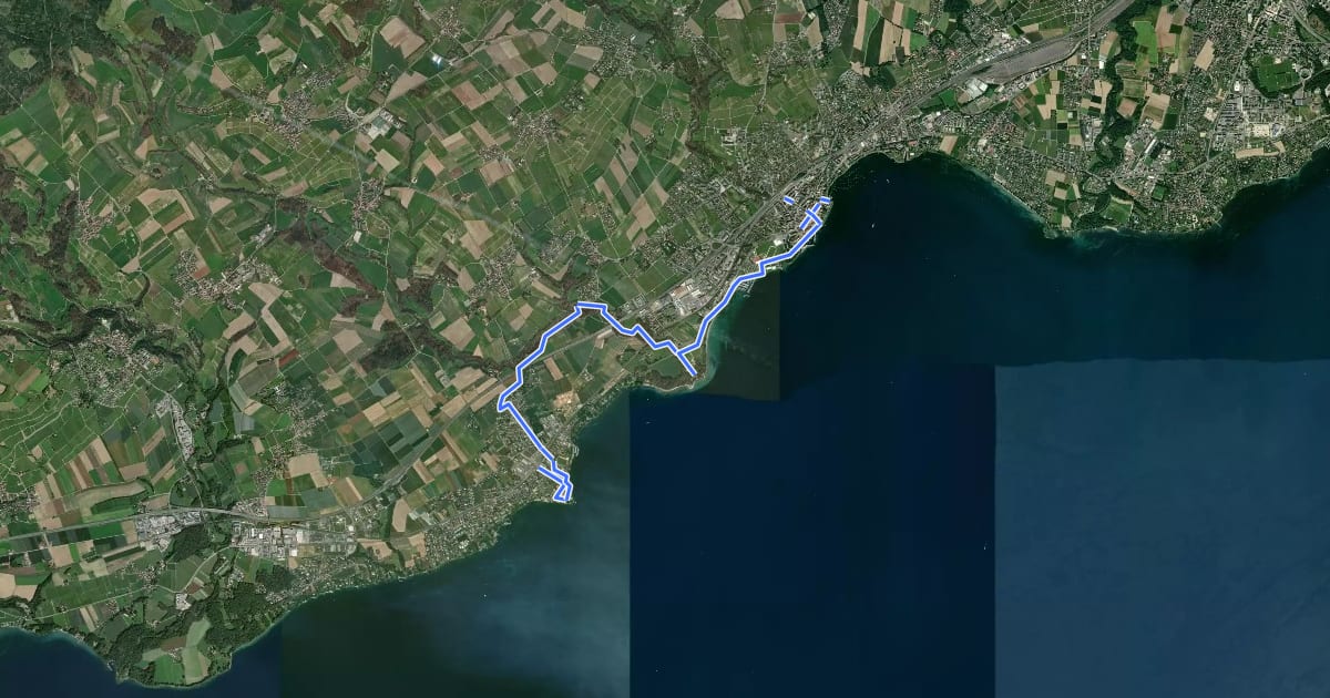 Маршрут Sentier de la Truite на спутниковом снимке