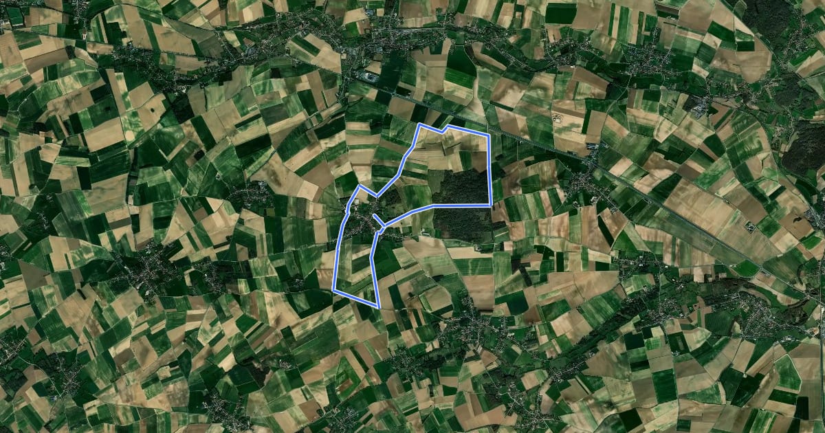 Маршрут Sentier de la Vertu Bleue на спутниковом снимке