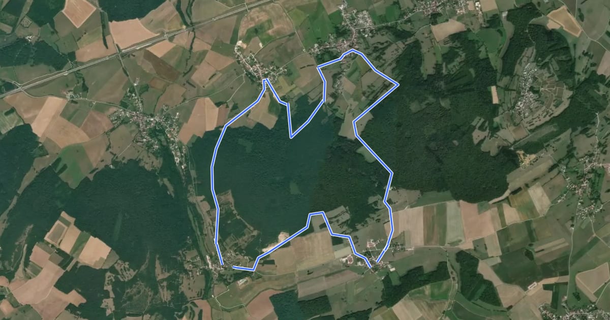Маршрут Sentier de la Vigne на спутниковом снимке