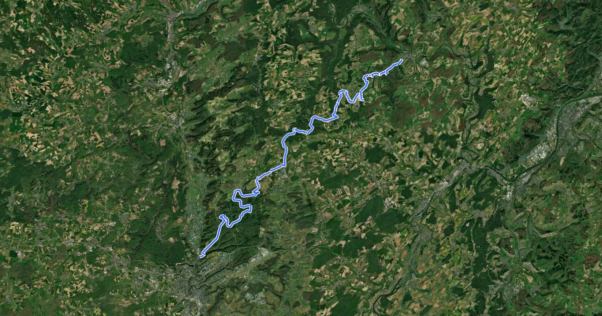 Маршрут Sentier de Moellerdall на спутниковом снимке