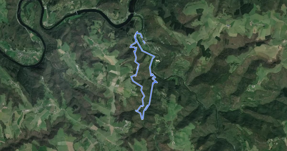 Маршрут Sentier de Monediès на спутниковом снимке
