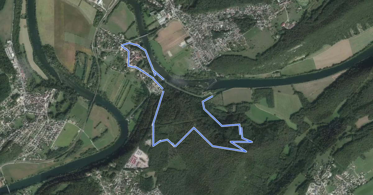 Маршрут Sentier de Notre Dame du Mont на спутниковом снимке