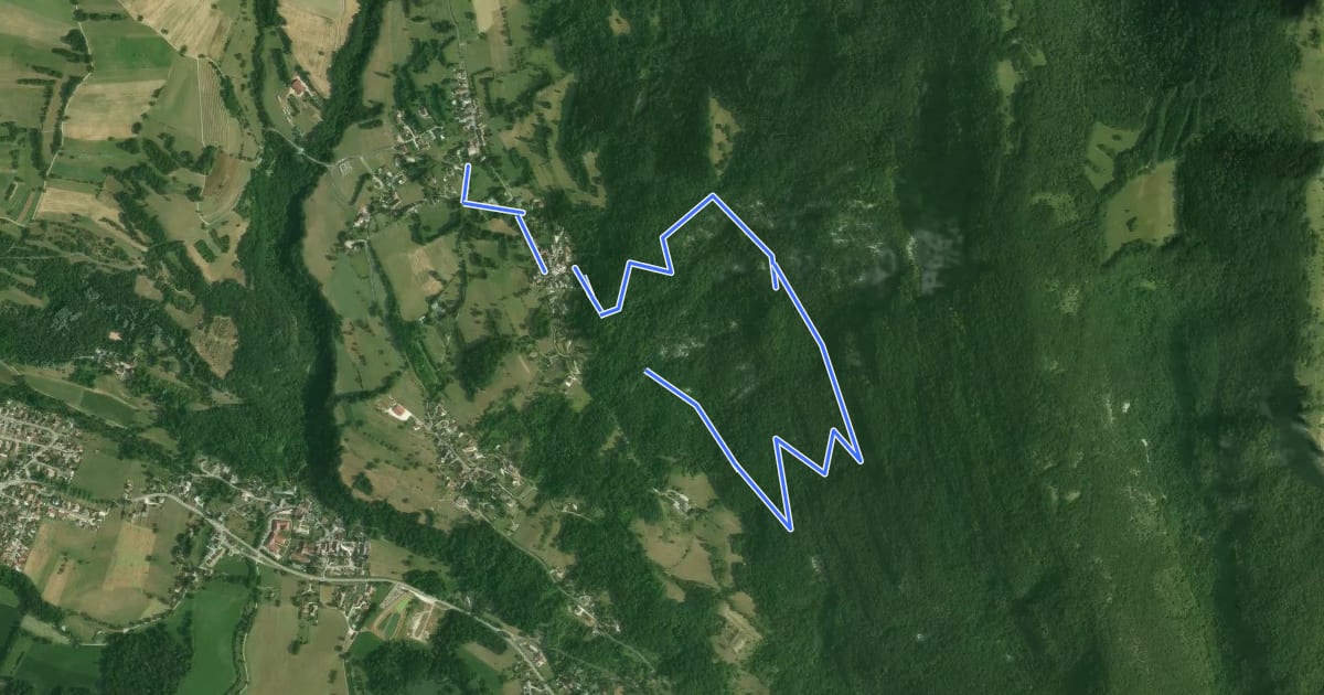 Маршрут Sentier de Parnaud на спутниковом снимке
