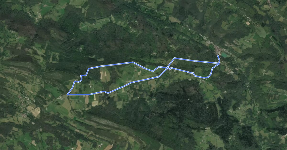 Маршрут Sentier de Peyre на спутниковом снимке