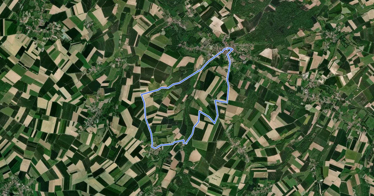 Маршрут Sentier de Picardie на спутниковом снимке