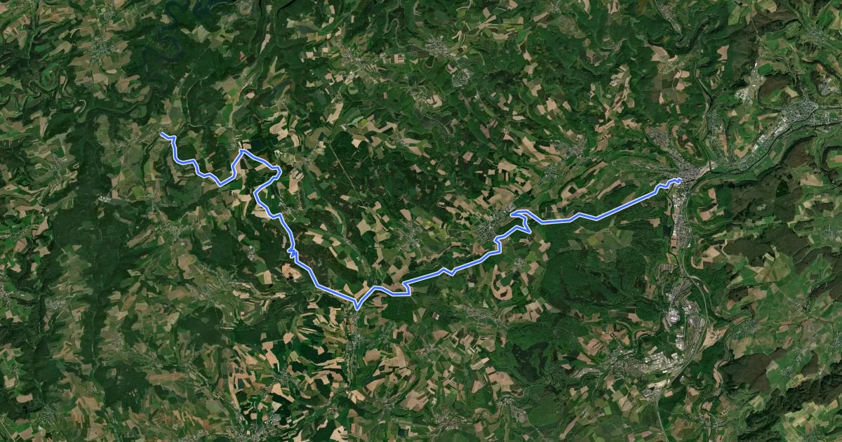 Маршрут Sentier de Preizerdaul на спутниковом снимке
