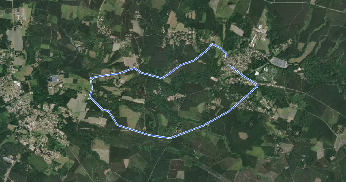 Маршрут Sentier de randonnée Mézos на спутниковом снимке