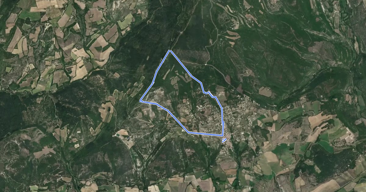 Маршрут Sentier de Reclapous на спутниковом снимке