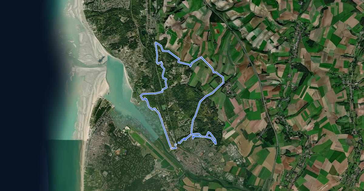 Маршрут Sentier de Rombly на спутниковом снимке