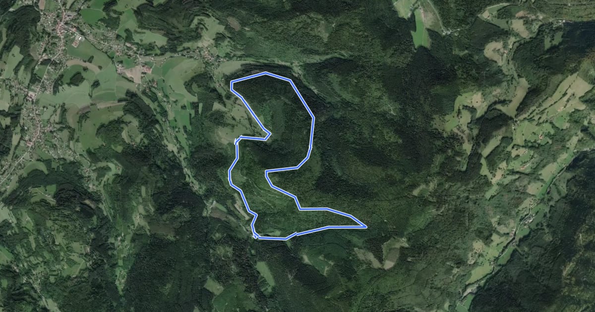 Маршрут Sentier de Ronde на спутниковом снимке