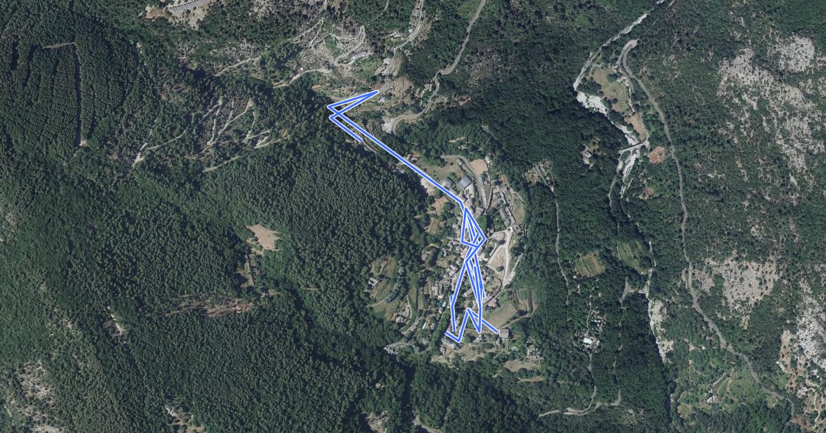 Маршрут Sentier de Saint-Germain-de-Calberte на спутниковом снимке