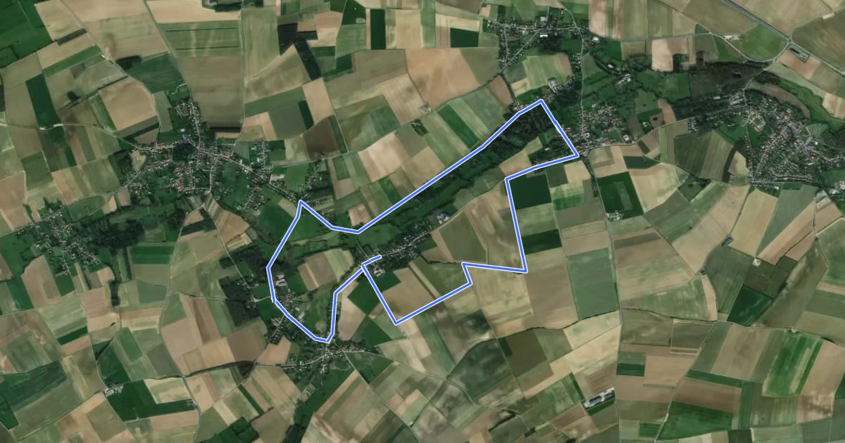 Маршрут Sentier de Saint-Maclou на спутниковом снимке