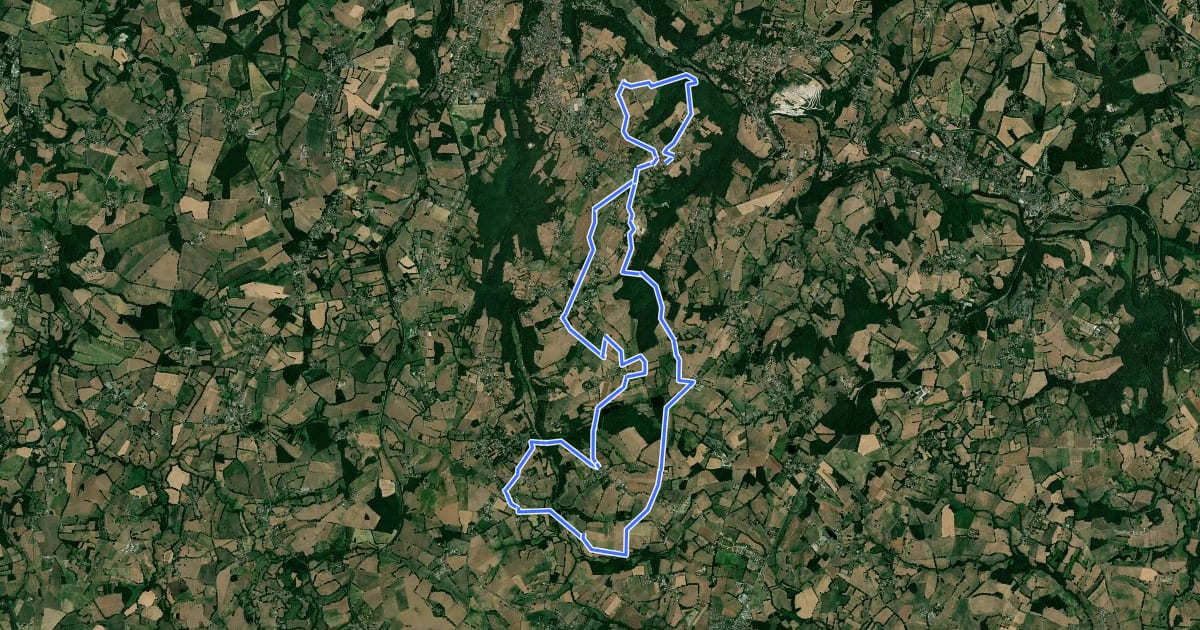 Маршрут Sentier de Saint-Roch на спутниковом снимке