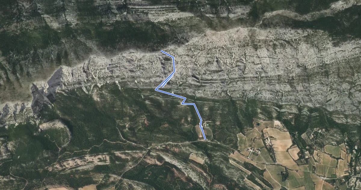Маршрут Sentier de Saint-Ser на спутниковом снимке