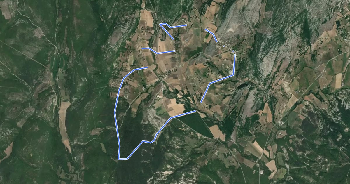 Маршрут Sentier de Seigne на спутниковом снимке