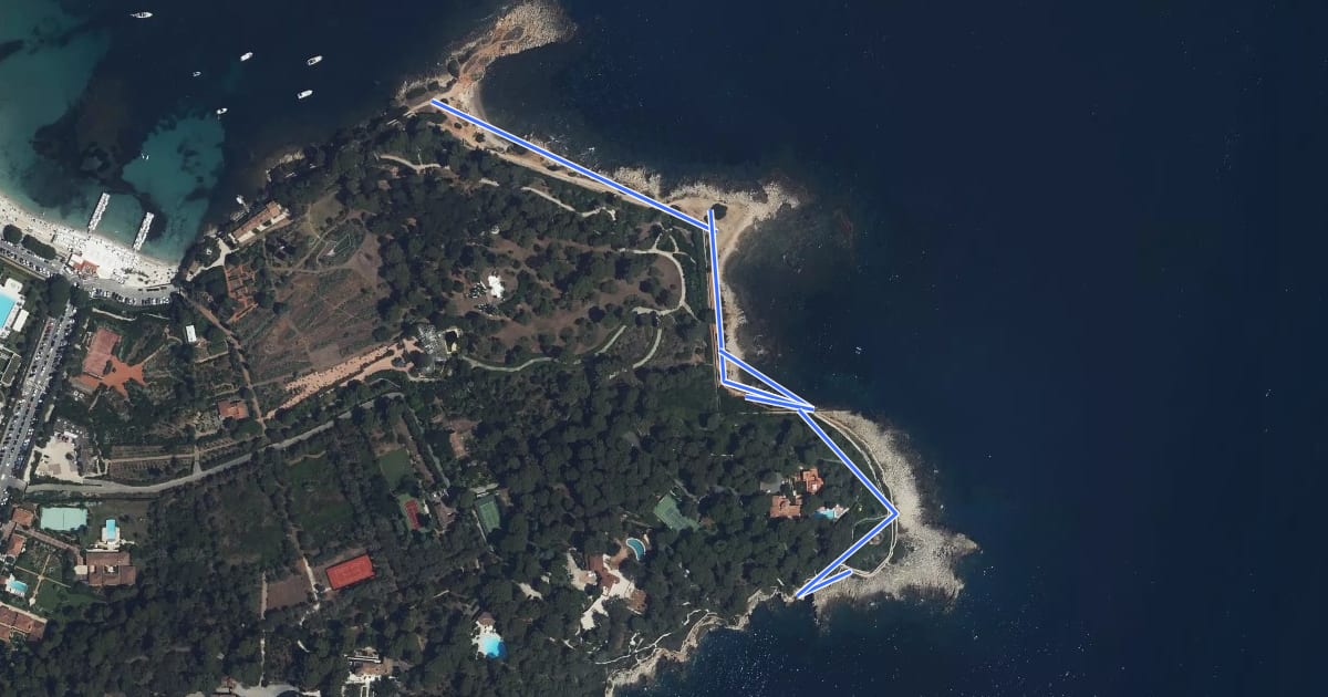 Маршрут Sentier de Tire-Poil на спутниковом снимке
