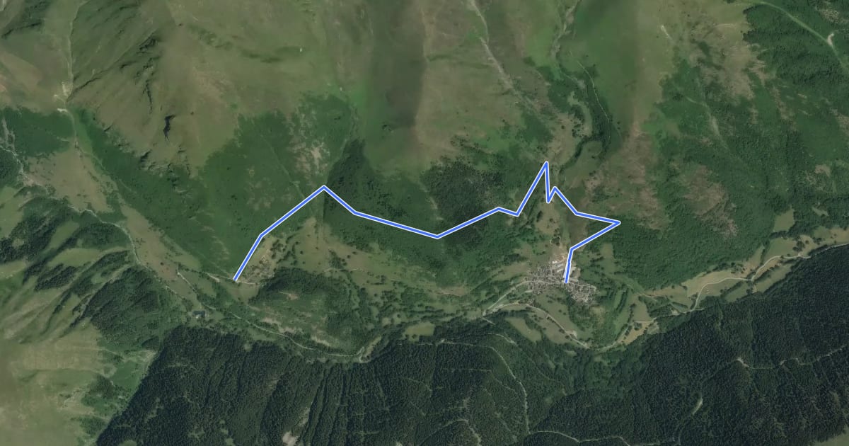 Маршрут Sentier de Tramespeyres на спутниковом снимке