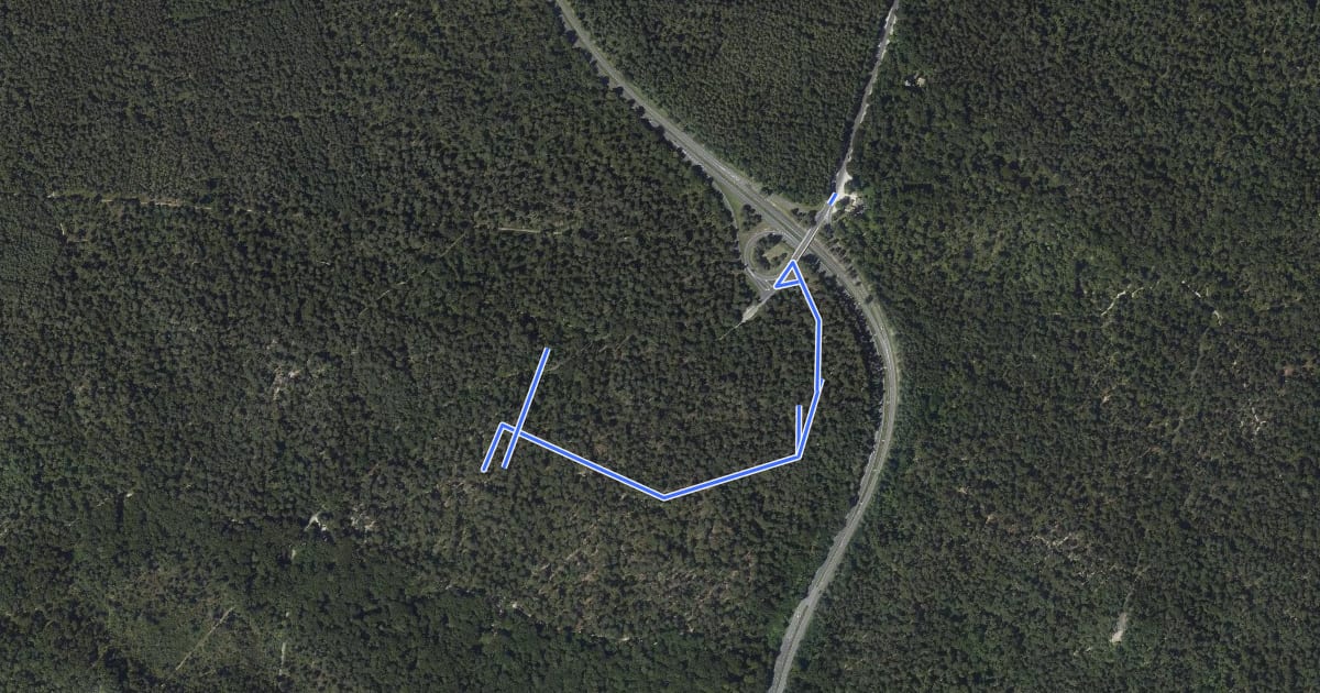 Маршрут Sentier Denecourt-Colinet 1-3 на спутниковом снимке