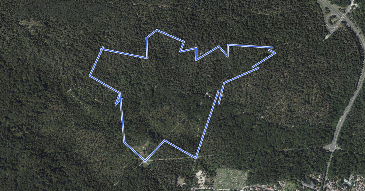 Маршрут Sentier Denecourt-Colinet 1 на спутниковом снимке