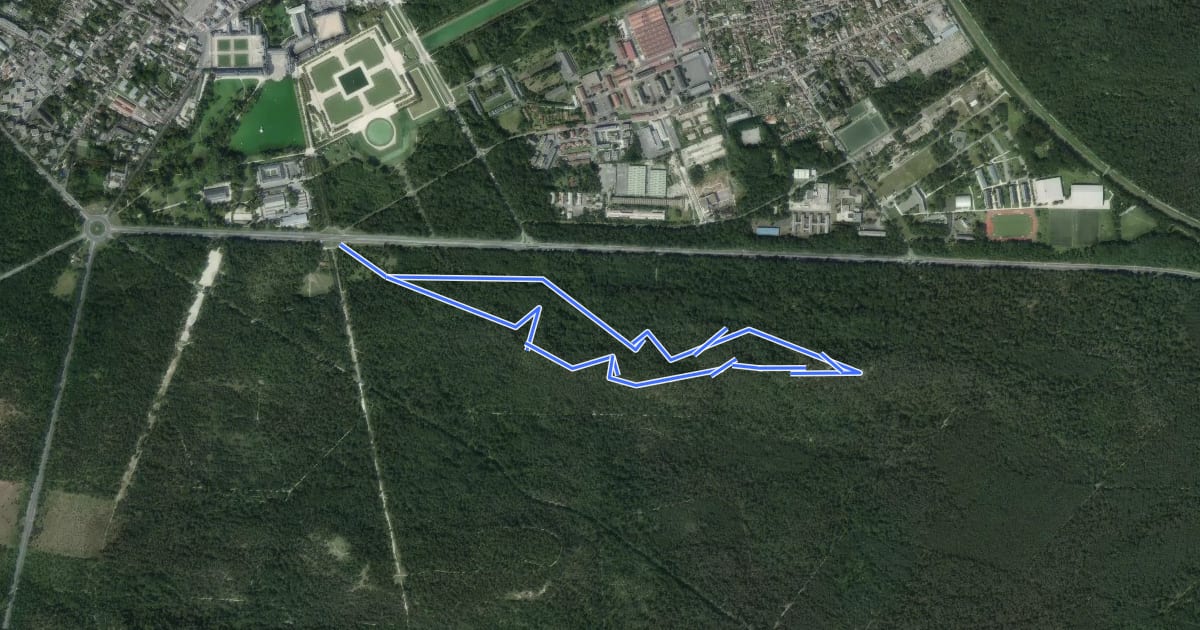 Маршрут Sentier Denecourt-Colinet 10 на спутниковом снимке