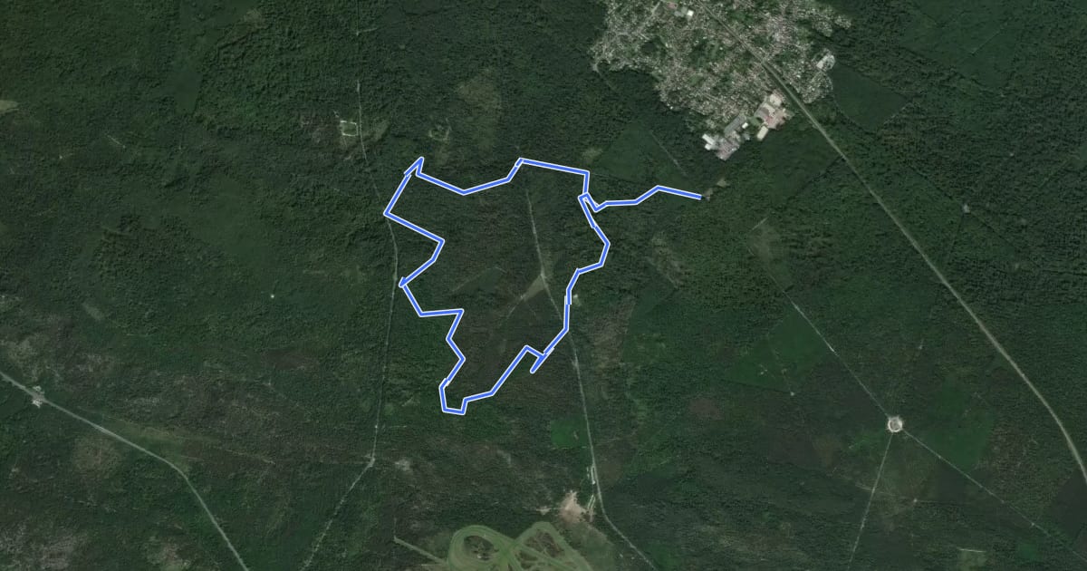 Маршрут Sentier Denecourt-Colinet 12 Est на спутниковом снимке