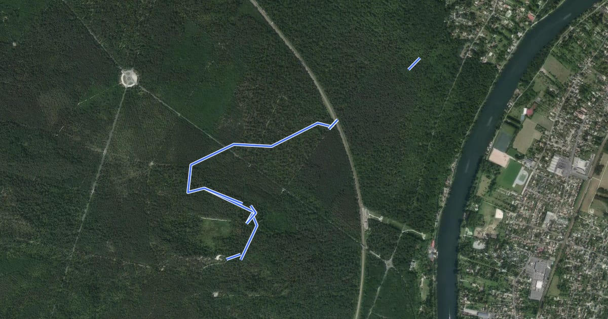 Маршрут Sentier Denecourt-Colinet 13 на спутниковом снимке