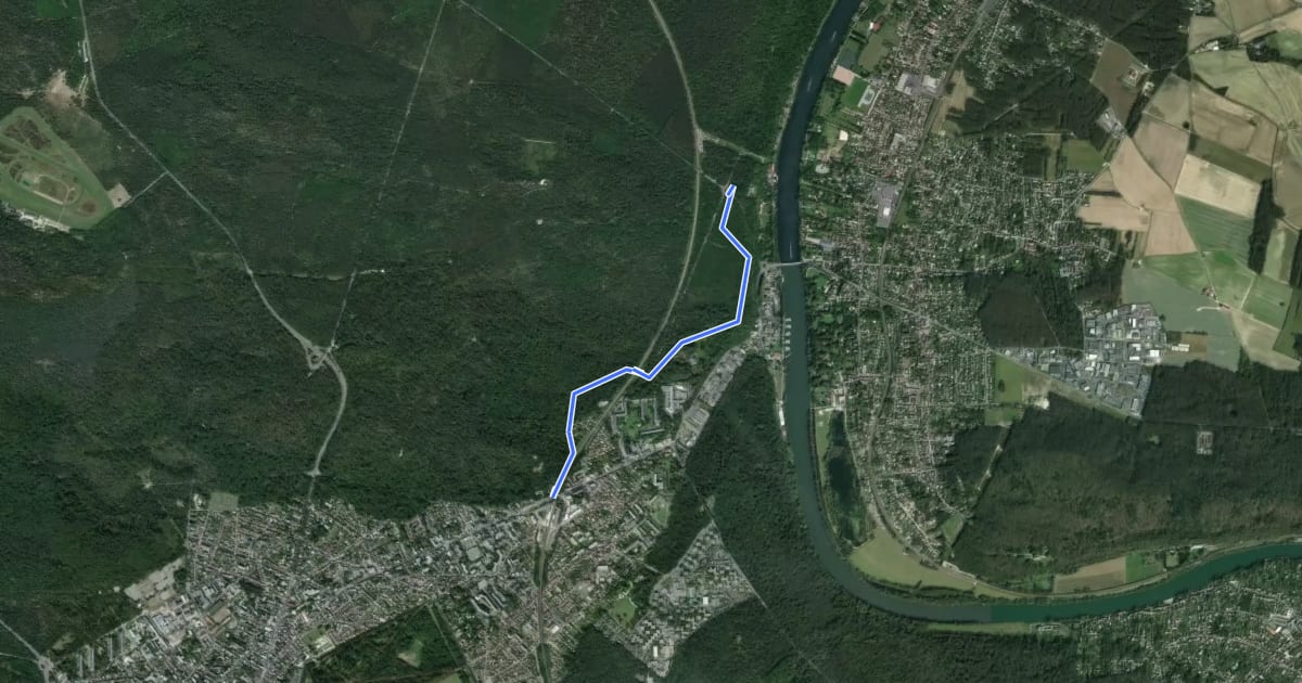 Маршрут Sentier Denecourt-Colinet 2-13 на спутниковом снимке