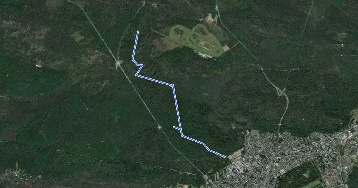 Маршрут Sentier Denecourt-Colinet 4-5 на спутниковом снимке