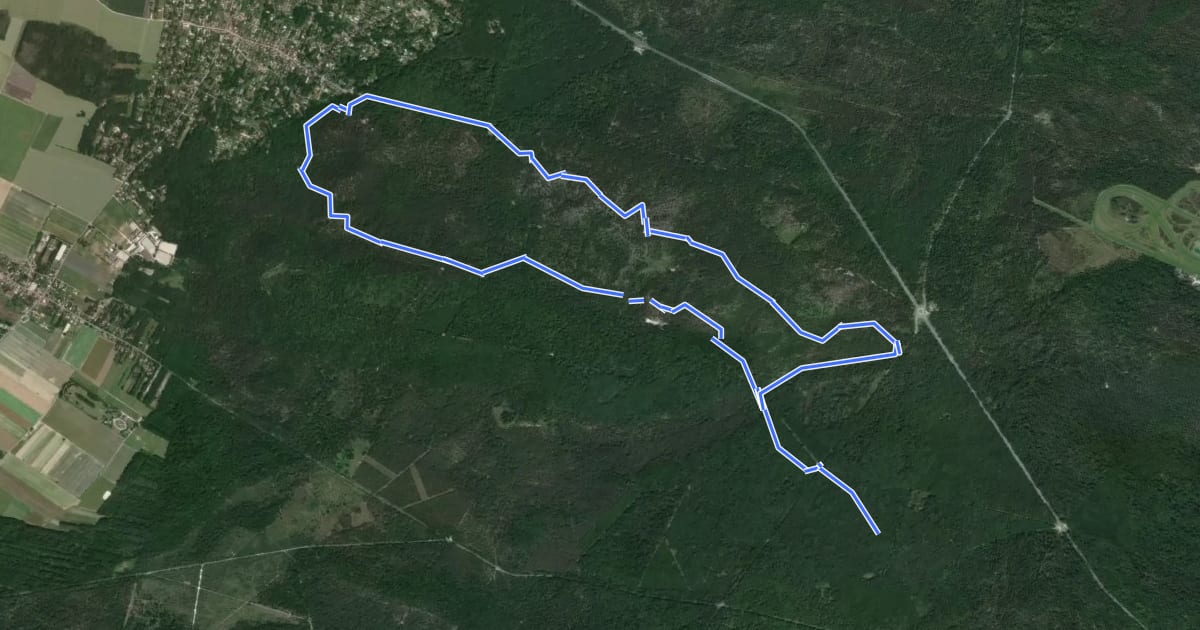 Маршрут Sentier Denecourt-Colinet 6 на спутниковом снимке