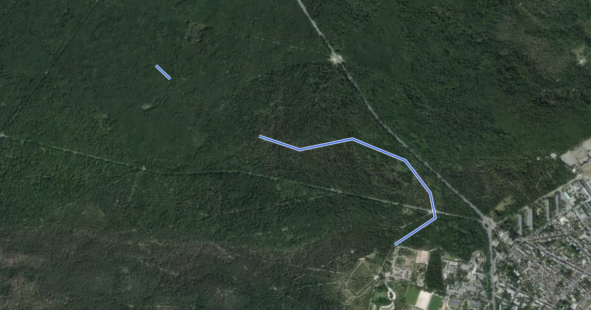Маршрут Sentier Denecourt-Colinet 6-7 на спутниковом снимке