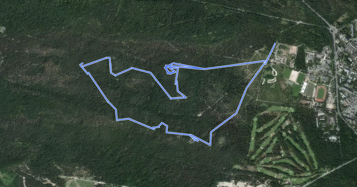 Маршрут Sentier Denecourt-Colinet 8 на спутниковом снимке
