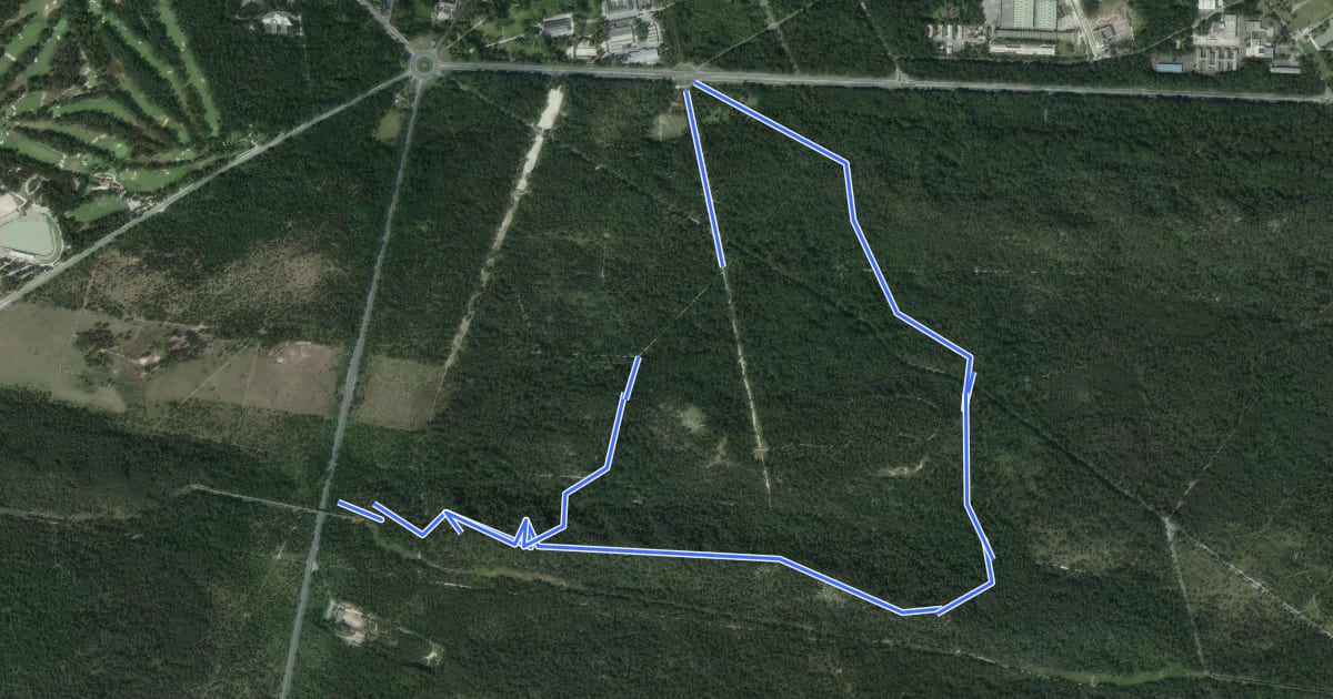 Маршрут Sentier Denecourt-Colinet 9 Est на спутниковом снимке