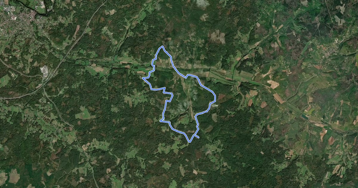 Маршрут Sentier des 10 000 ans на спутниковом снимке