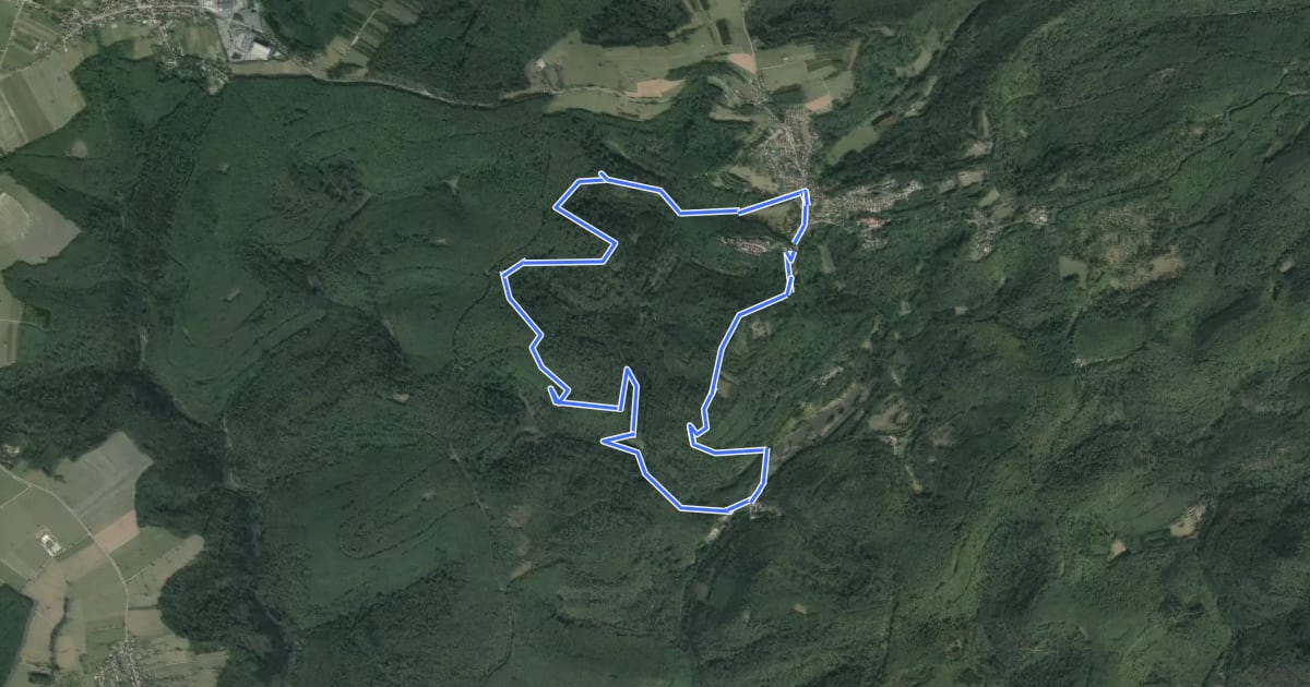 Маршрут Sentier des 3 rochers на спутниковом снимке