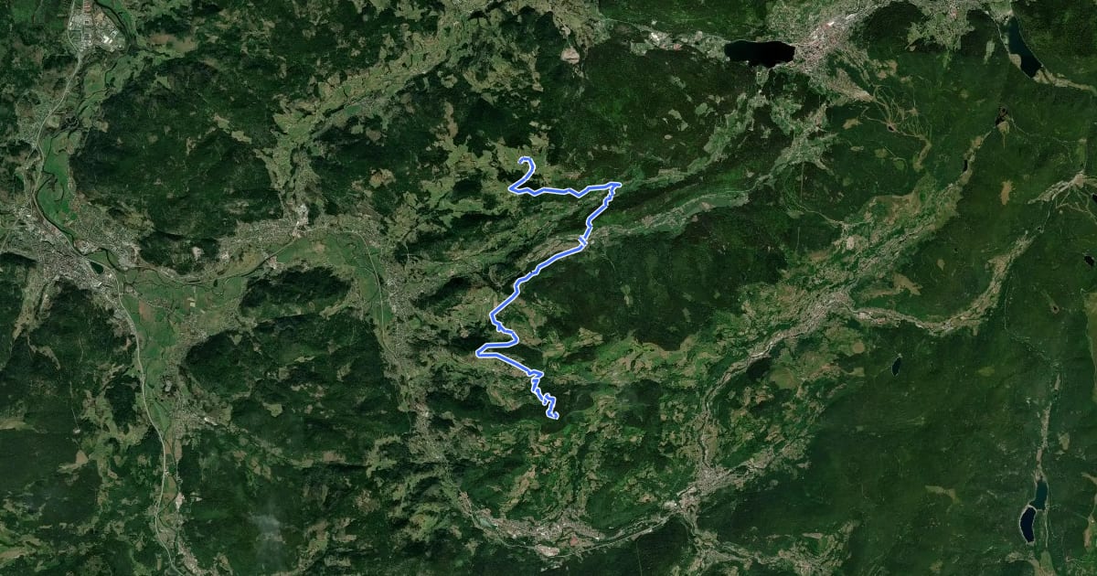 Маршрут Sentier des 4 communes на спутниковом снимке