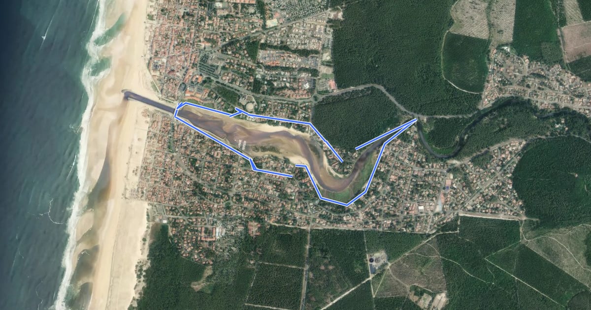 Маршрут Sentier des Aigrettes на спутниковом снимке