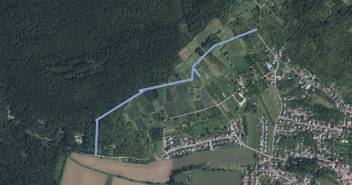 Маршрут Sentier des Art-bres на спутниковом снимке
