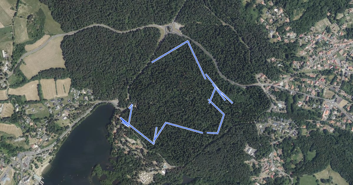 Маршрут Sentier des Bois на спутниковом снимке
