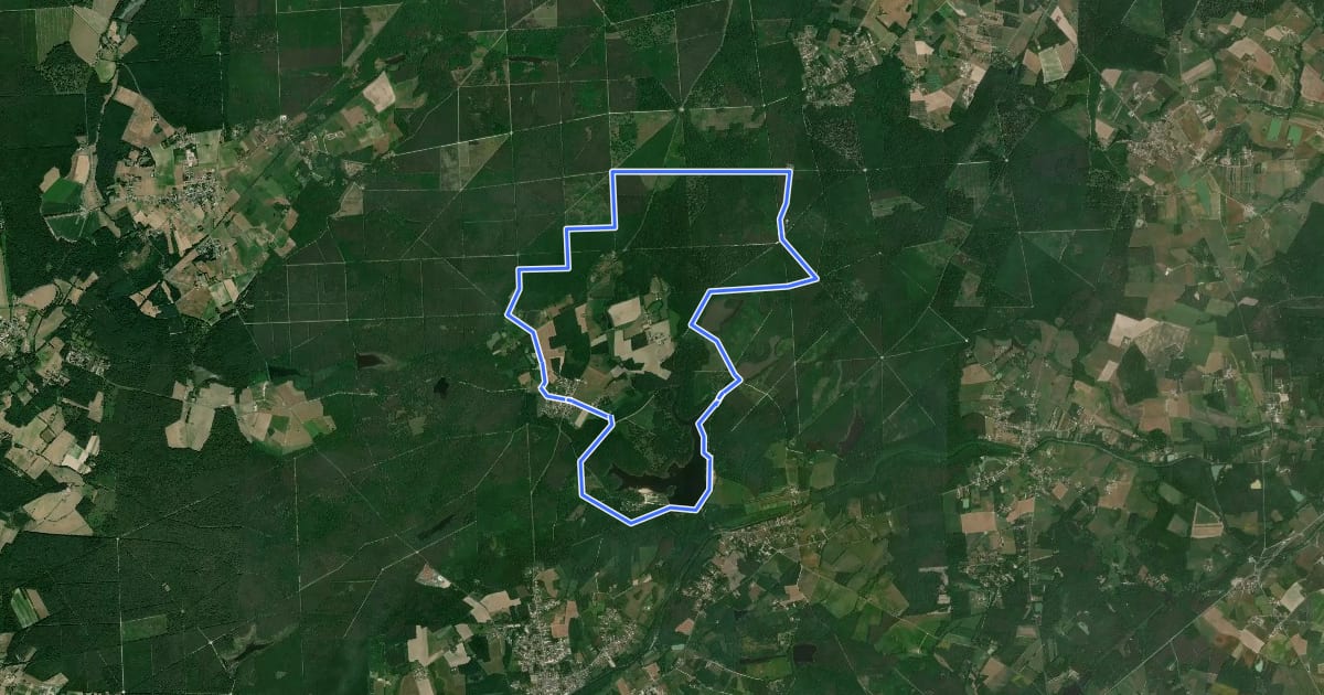 Маршрут Sentier des Bois Bézard на спутниковом снимке