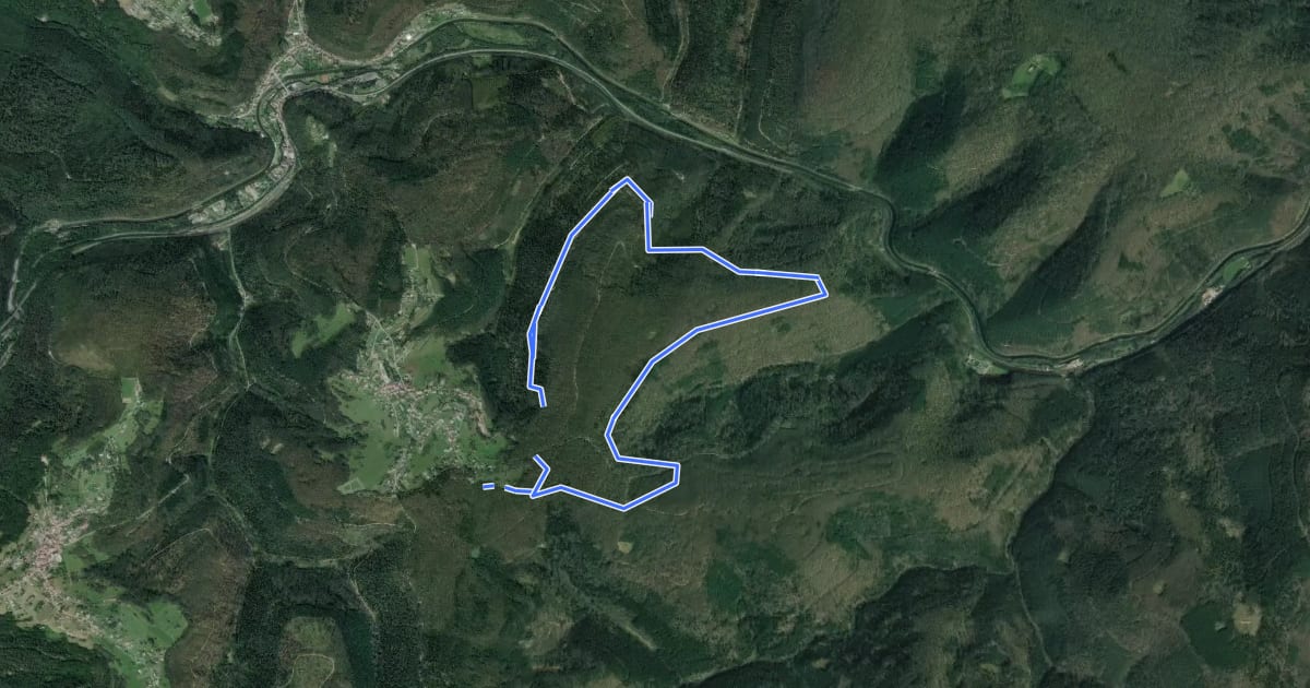 Маршрут Sentier des bornes на спутниковом снимке