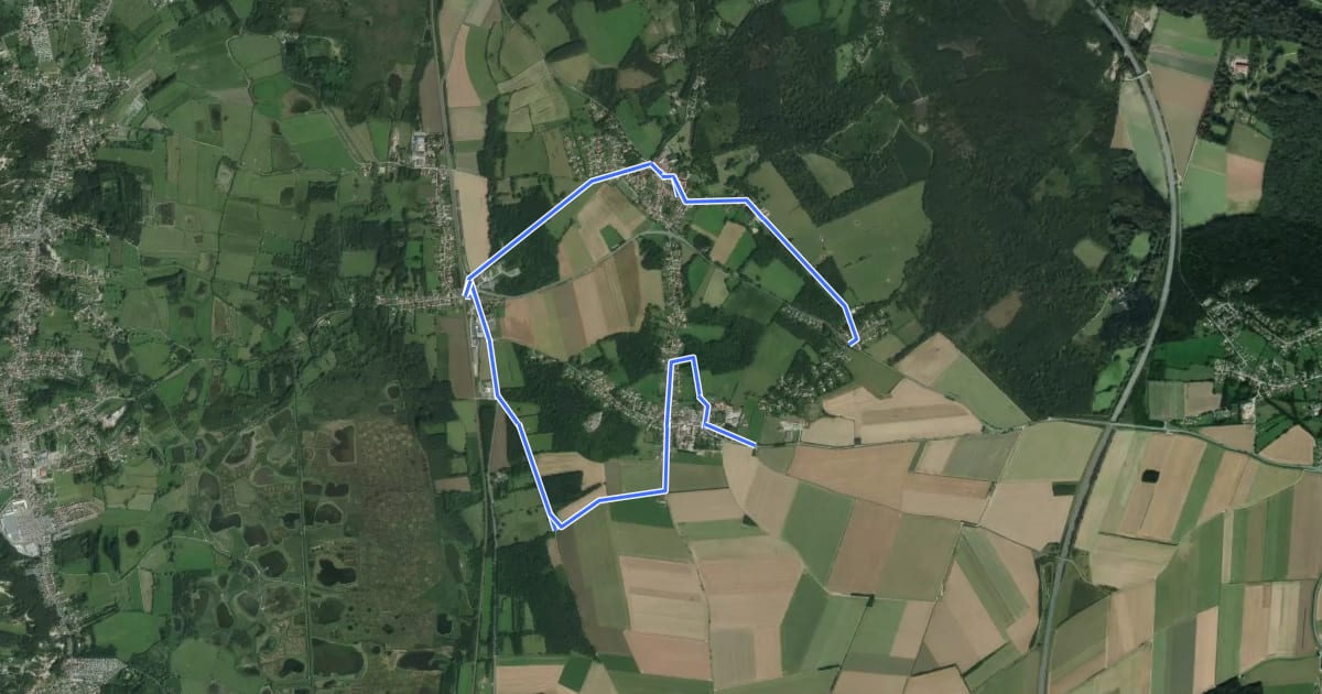 Маршрут Sentier des Briqueteries на спутниковом снимке