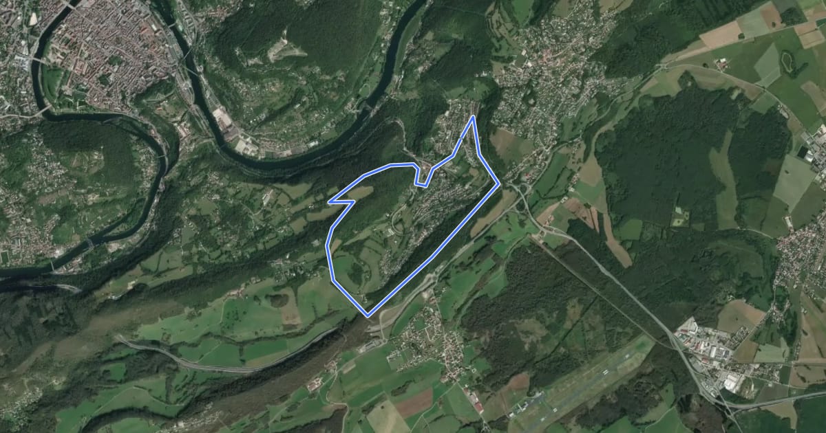 Маршрут Sentier des Buis на спутниковом снимке
