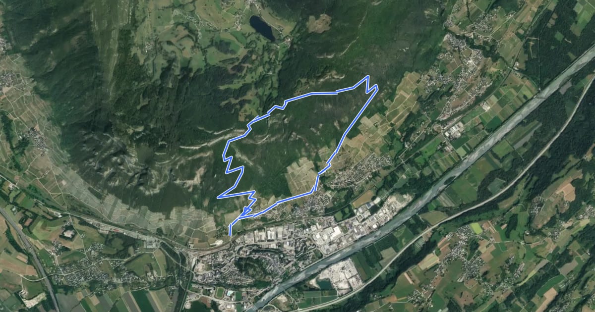 Маршрут Sentier des Buis на спутниковом снимке