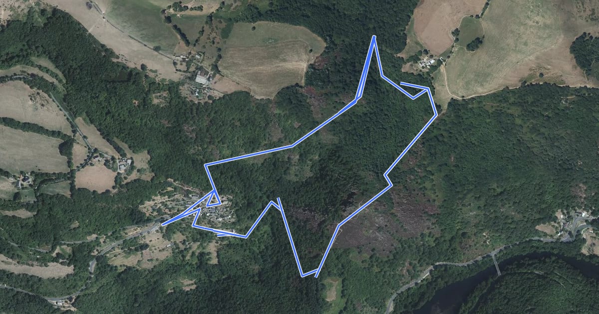 Маршрут Sentier des Buissières на спутниковом снимке