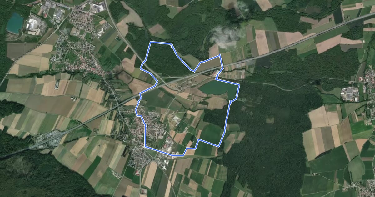 Маршрут Sentier des bunkers на спутниковом снимке