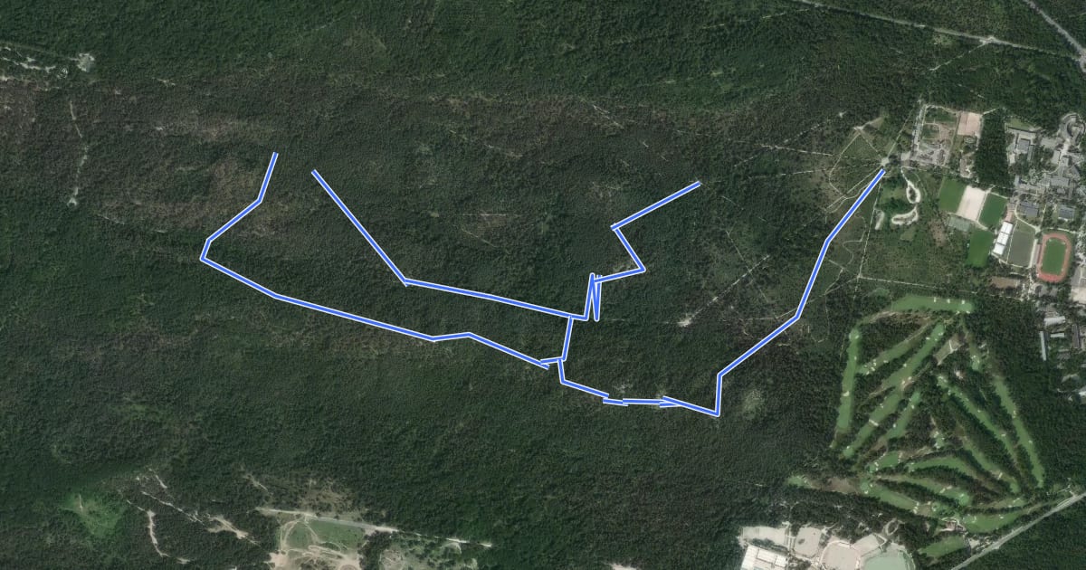 Маршрут Sentier des Carriers на спутниковом снимке