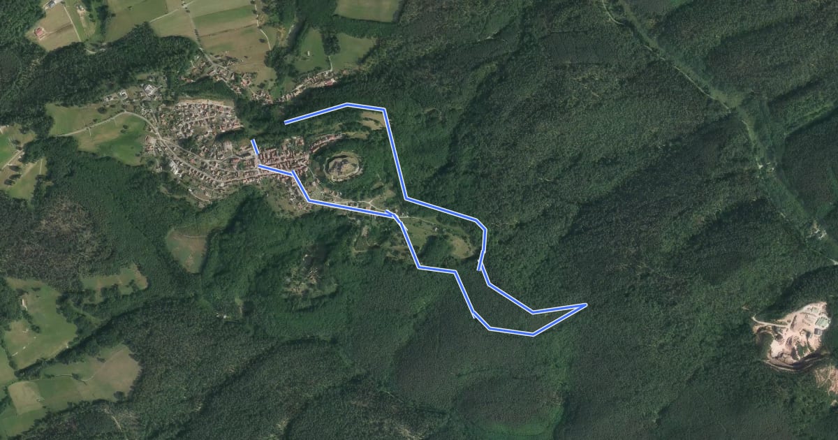 Маршрут Sentier des Châtaigniers на спутниковом снимке