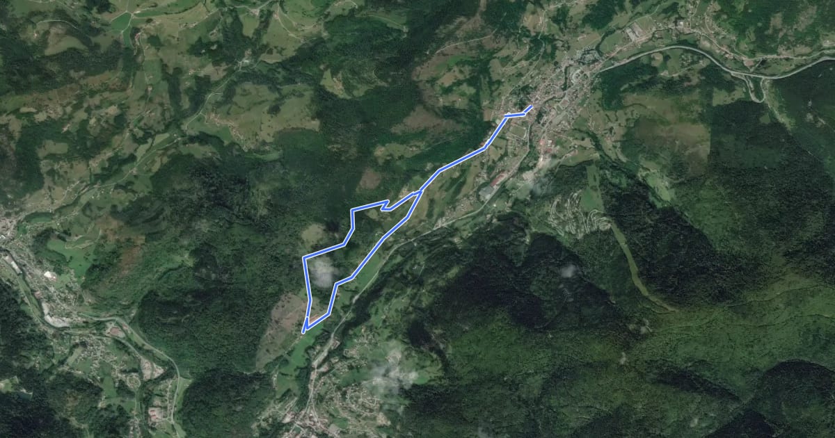 Маршрут Sentier des Chèvres на спутниковом снимке
